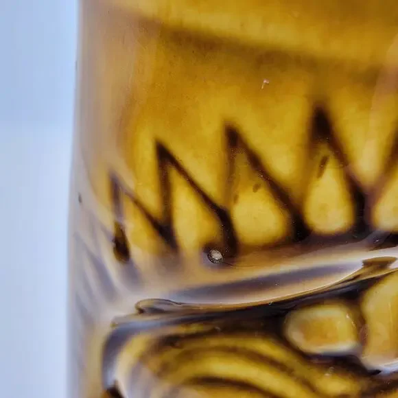 Orchids of Hawaii R-74 Brown Glazed Tiki Mug Vintage Ceramic Barware Taiwan - Picture 9 of 9